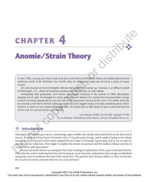 CHAPTER 4  Anomie/Strainanomie/Strain Theorytheory Distribute