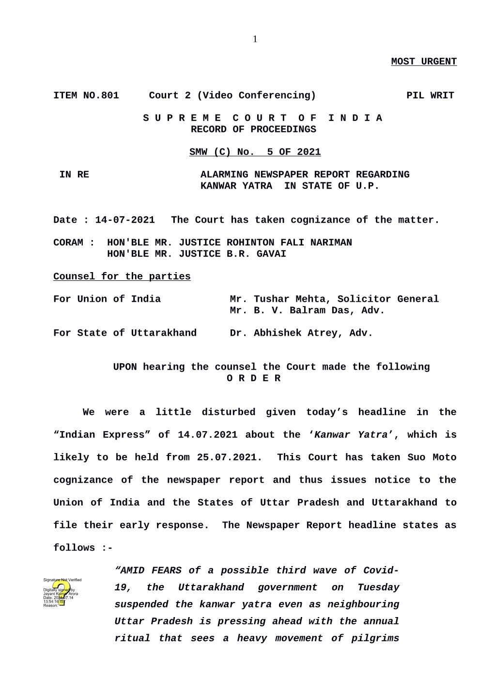 Pil Writ Supremecourtofindia Record