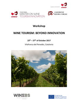 Wine Tourism: Beyond Innovation