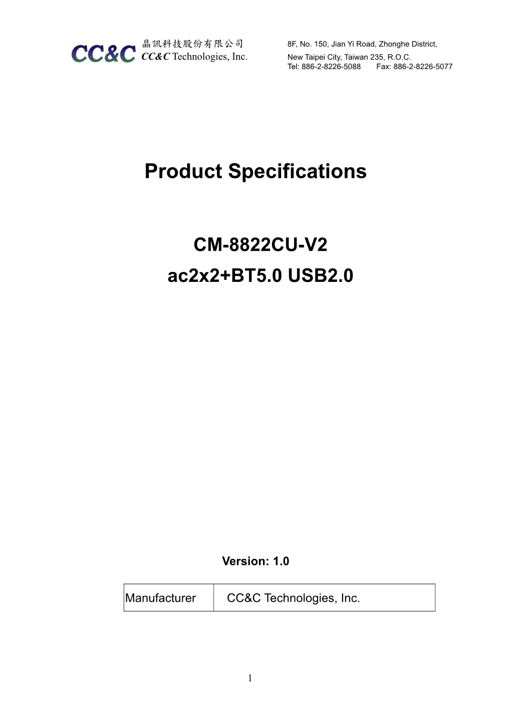 Product Specifications