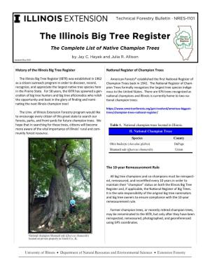 The Illinois Big Tree Register
