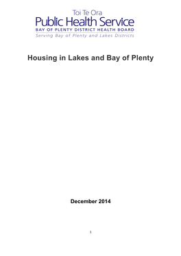 Housing in Lakes and Bay of Plenty