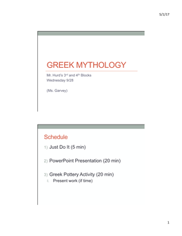 Greek Mythology Lesson.Pptx