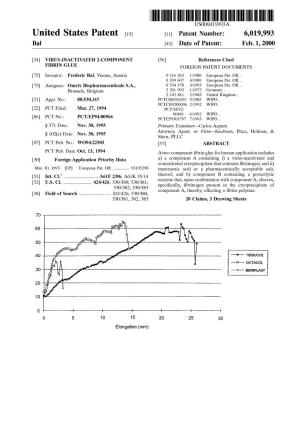 United States Patent (19) 11 Patent Number: 6,019,993 Bal (45) Date of Patent: Feb