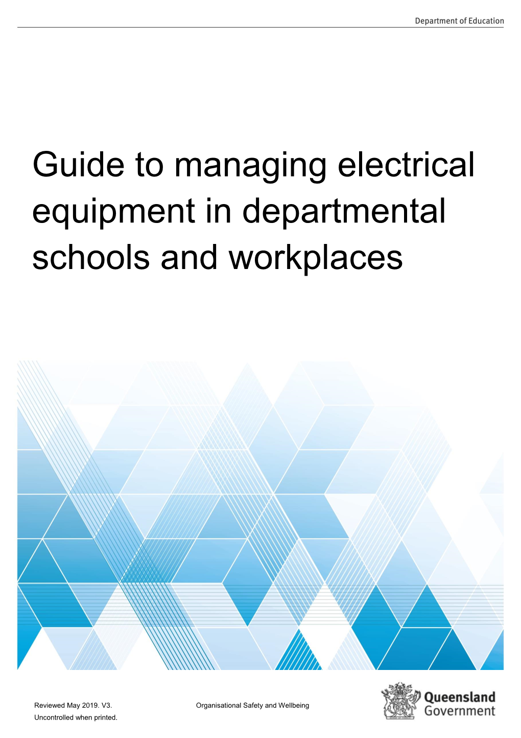 Guide to Managing Electrical Equipment in Departmental Schools and Workplaces