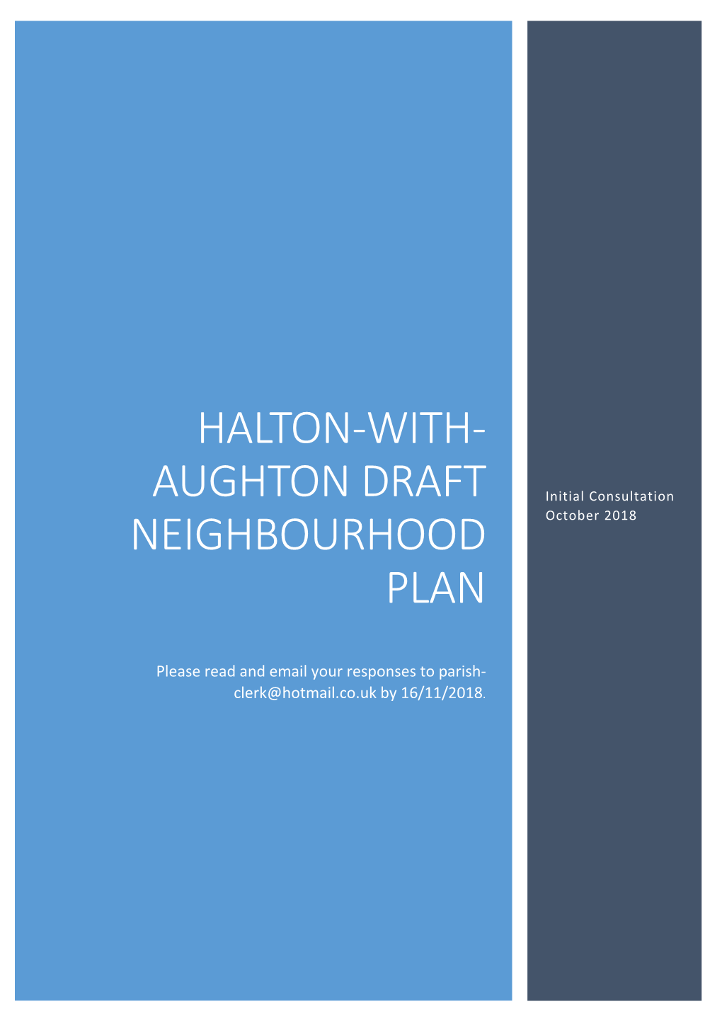 Halton-With-Aughton Draft Neighbourhood Plan