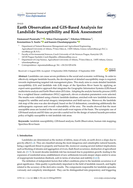 Earth Observation and GIS-Based Analysis for Landslide Susceptibility and Risk Assessment