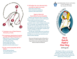 How to Recite the Chaplet of Divine Mercy