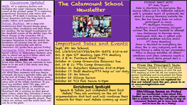 The Catamount School Newsletter