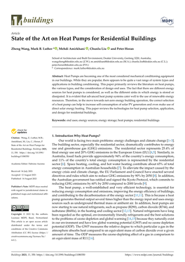 State of the Art on Heat Pumps for Residential Buildings