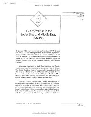 U-2 Operations in the Soviet Bloc and Middle East, 1956-1968