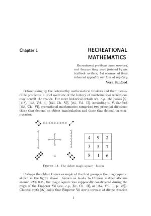 Recreational Mathematics