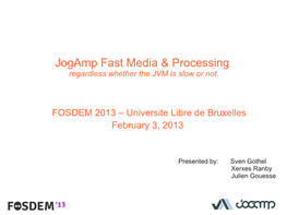 Jogamp Fast Media & Processing