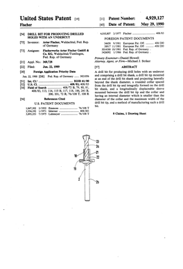 United States Patent (19) 11 Patent Number: 4,929,127 Fischer (45) Date of Patent: May 29, 1990