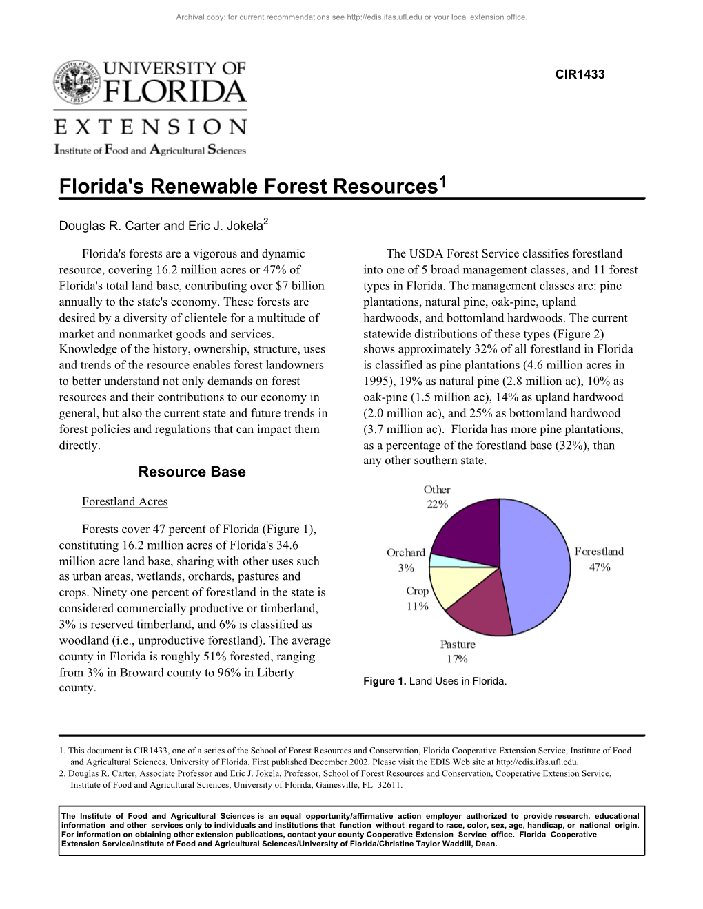 Florida's Renewable Forest Resources1