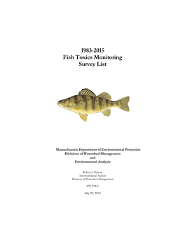 1983-2015 Fish Toxics Monitoring Survey List