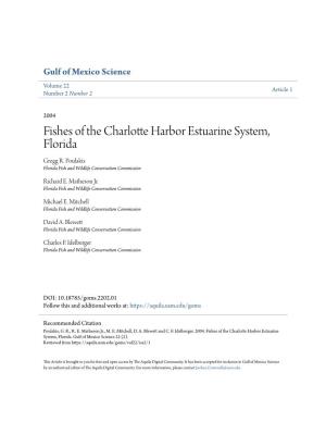 Fishes of the Charlotte Harbor Estuarine System, Florida Gregg R