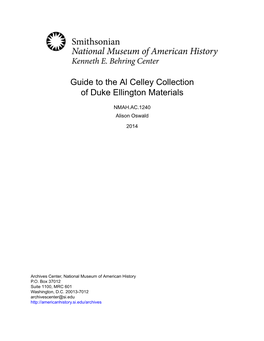Guide to the Al Celley Collection of Duke Ellington Materials
