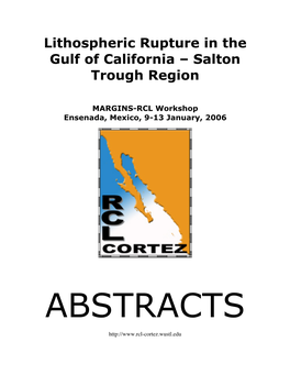 Lithospheric Rupture in the Gulf of California – Salton Trough Region