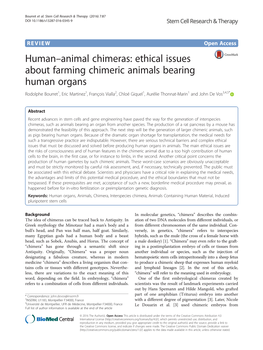 Ethical Issues About Farming Chimeric Animals Bearing Human Organs