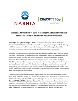 NASHIA and Teachaids Announce Partnership