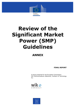 Review of the Significant Market Power (SMP) Guidelines