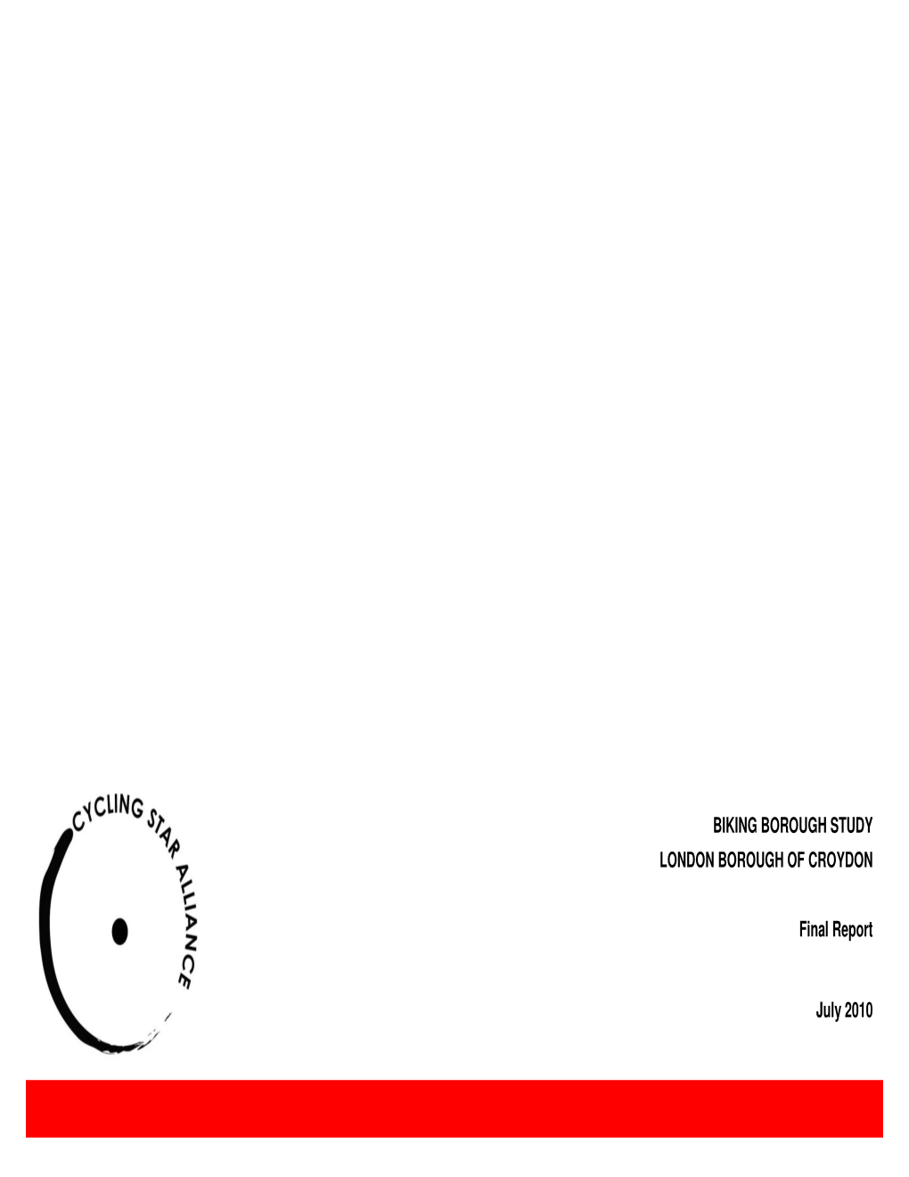 BIKING BOROUGH STUDY LONDON BOROUGH of CROYDON Final