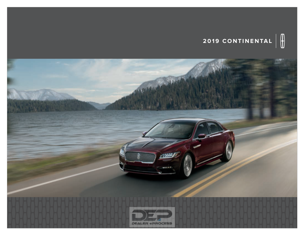 2019 Lincoln Continental Brochure