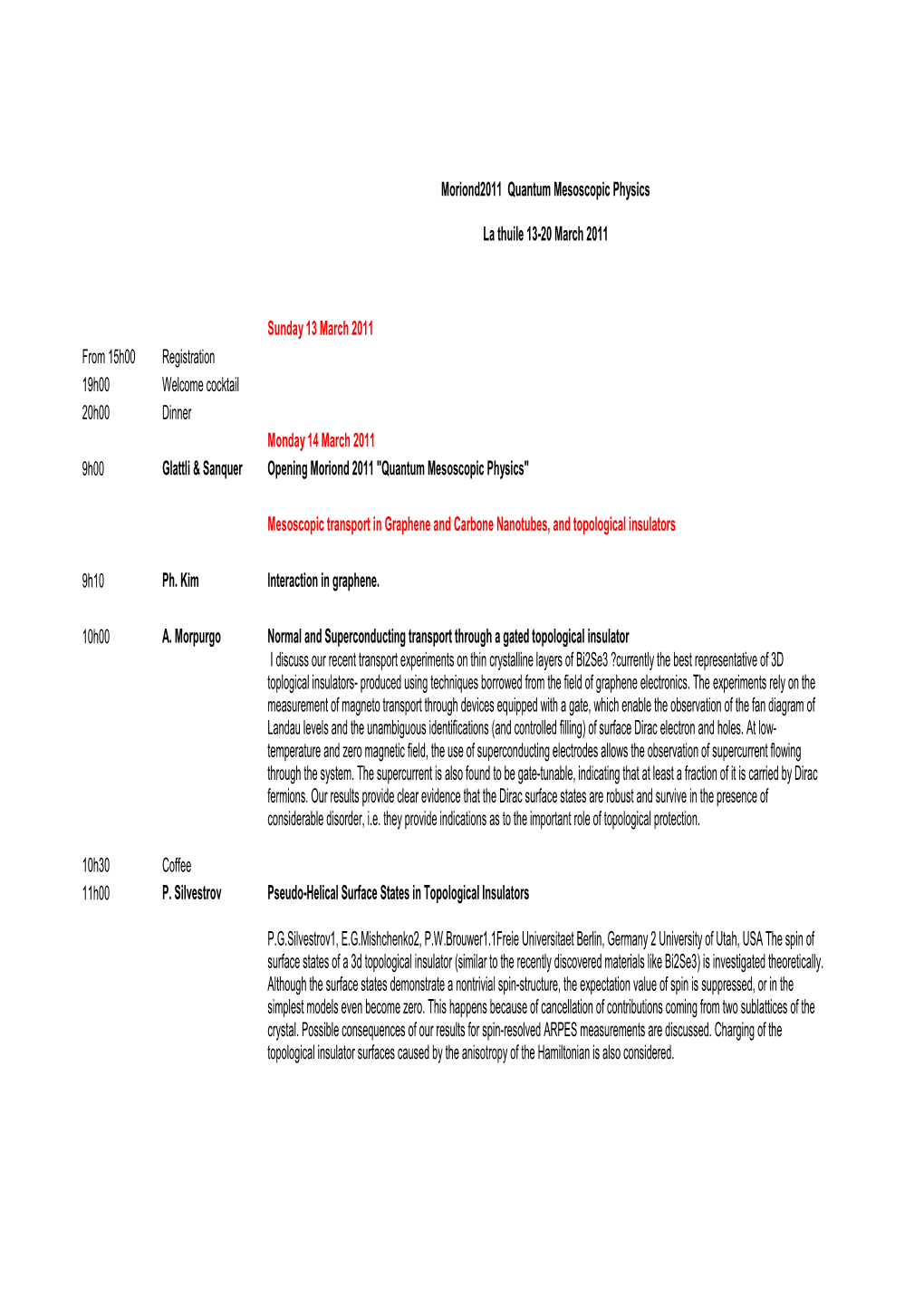 Moriond2011 Quantum Mesoscopic Physics Ipodate 16032011