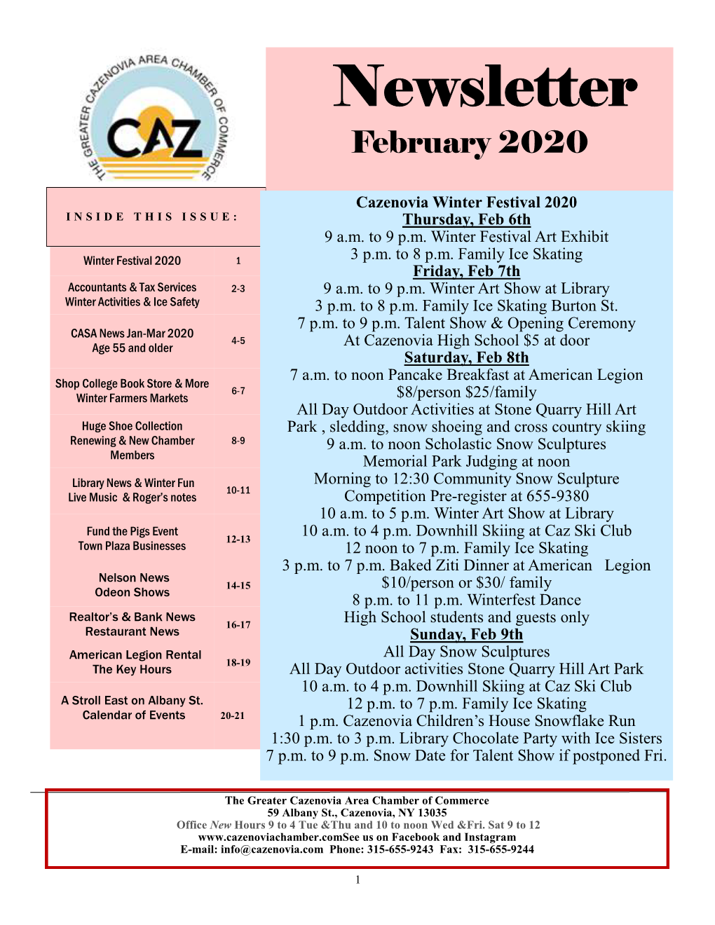 Newsletter February 2020