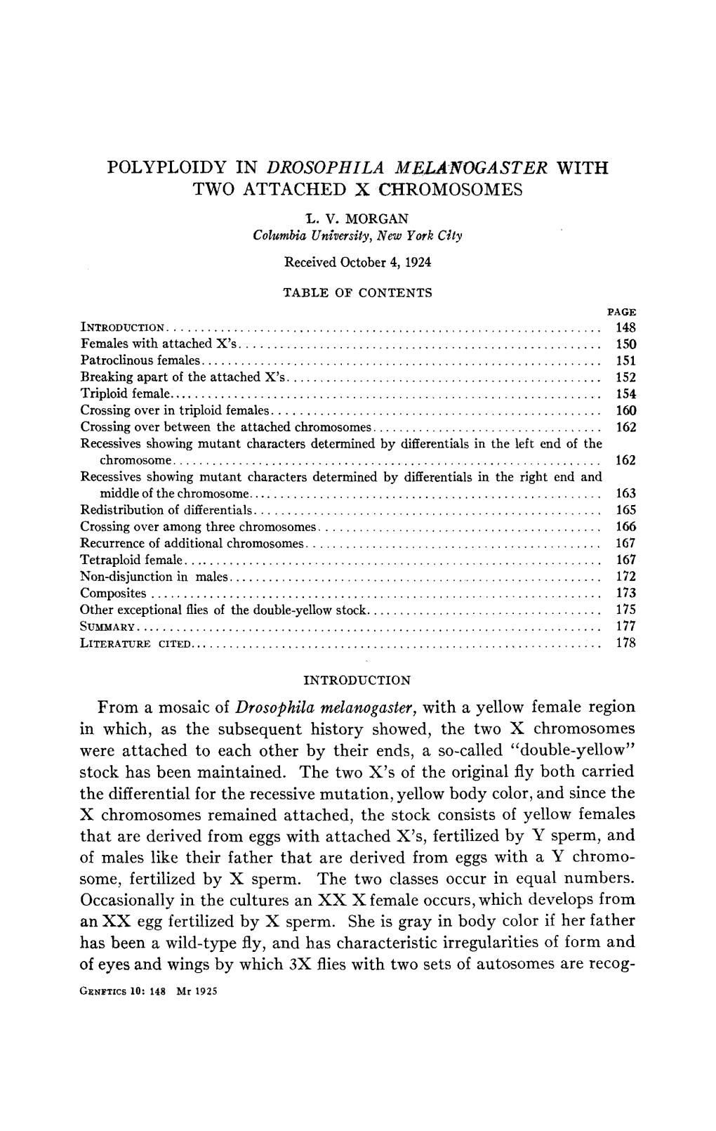 Polyploidy in Drosophila Melanocaster With