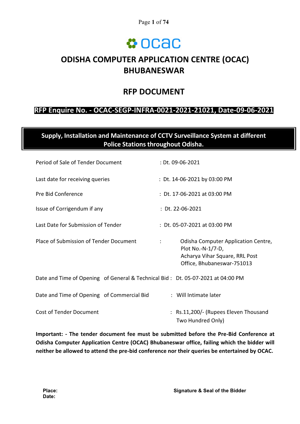 Bhubaneswar Rfp Document