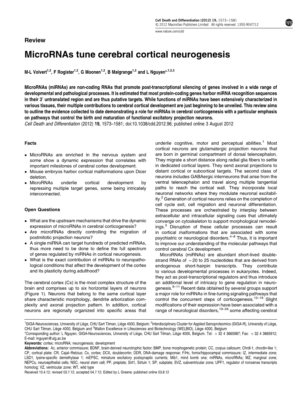 Micrornas Tune Cerebral Cortical Neurogenesis