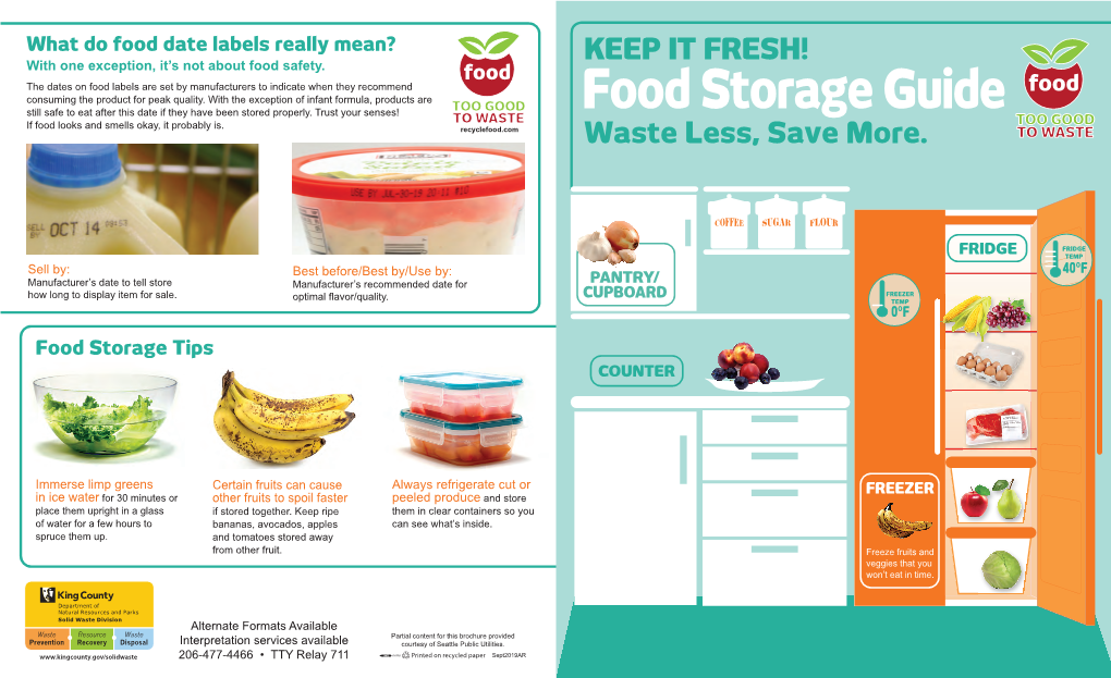 Food Storage Guide If Food Looks and Smells Okay, It Probably Is