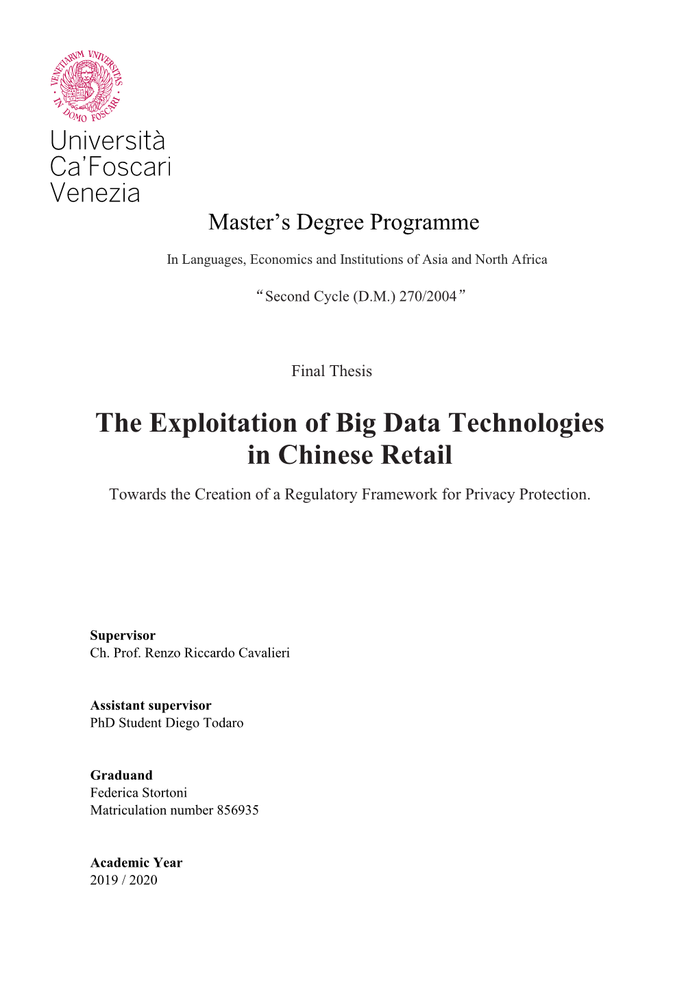 The Exploitation of Big Data Technologies in Chinese Retail