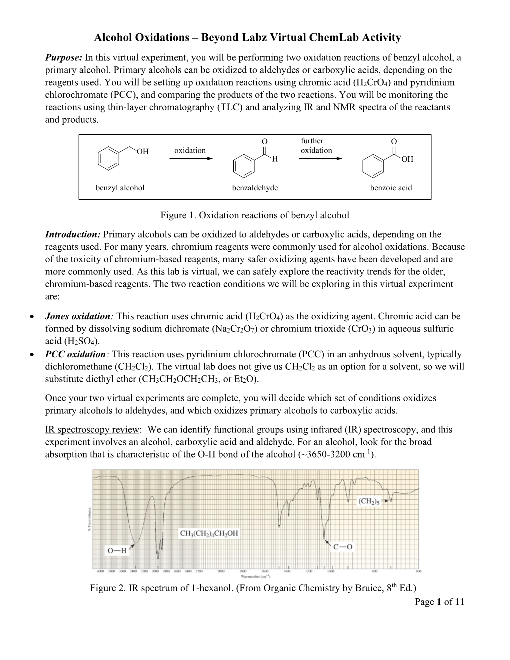 Alcohol Oxidations – Beyond Labz Virtual Chemlab Activity