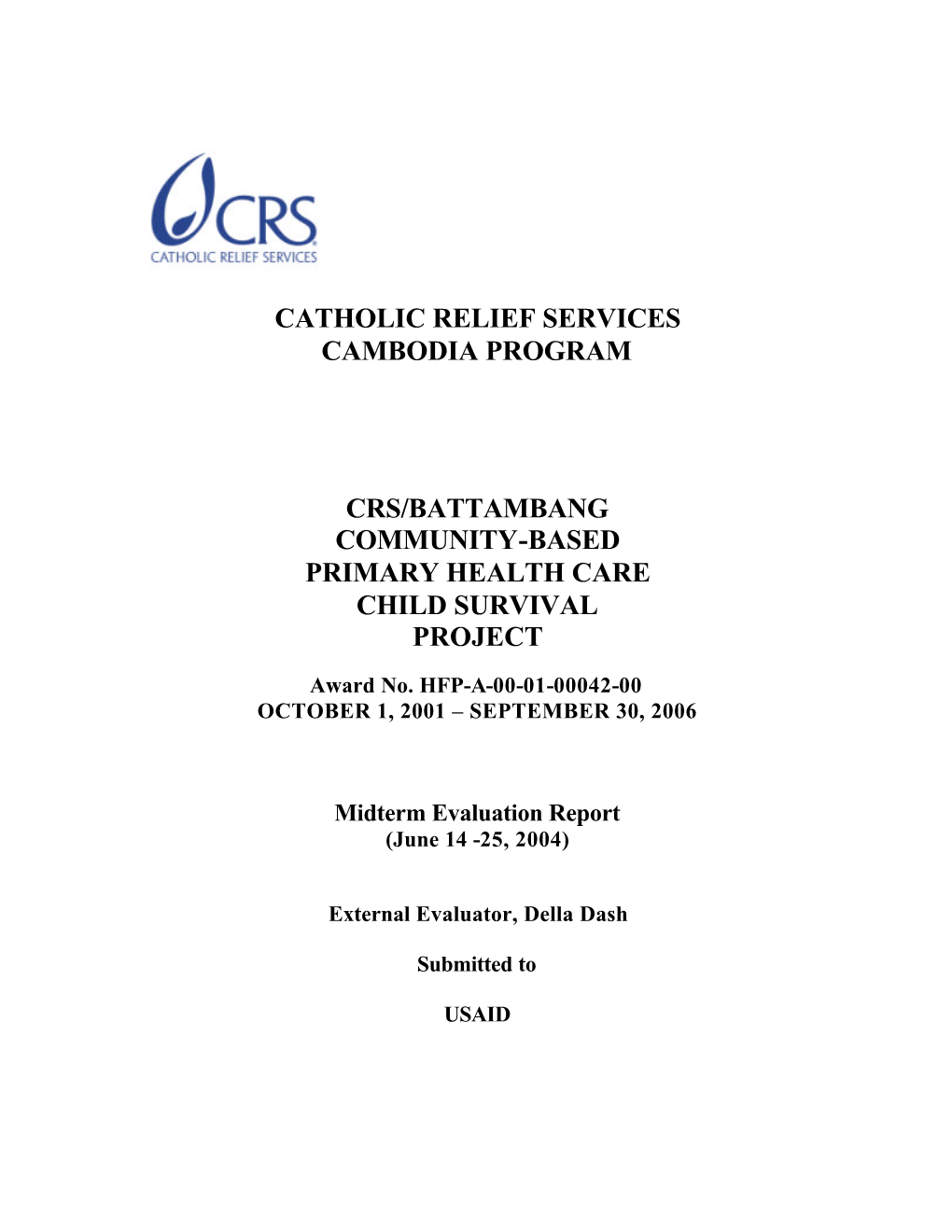 Catholic Relief Services Cambodia Program Crs
