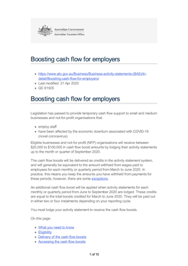 Boosting Cash Flow for Employers