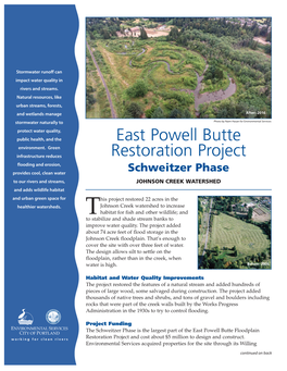 East Powell Butte Restoration Project