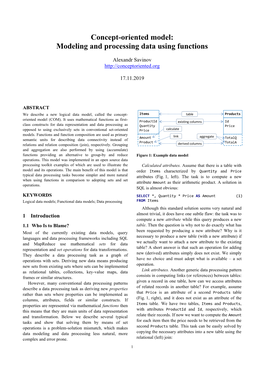 Concept-Oriented Model: Modeling and Processing Data Using Functions