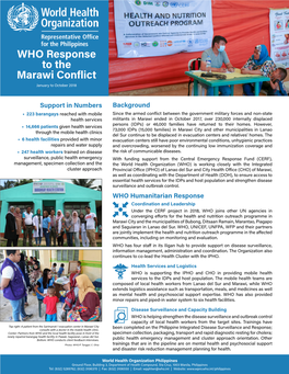 WHO Response to the Marawi Conflict January to October 2018