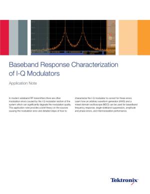 Baseband Response Characterization of I-Q Modulators