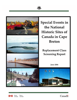 Special Events in the National Historic Sites of Canada in Cape Breton