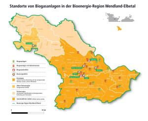 Standorte Von Biogasanlagen in Der Bioenergie-Region Wendland-Elbetal