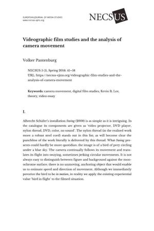 Videographic Film Studies and the Analysis of Camera Movement