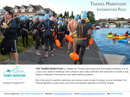Thames Marathon Information Pack