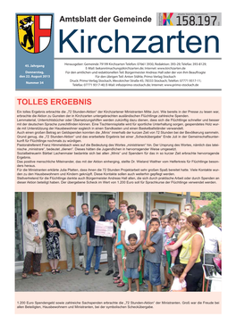 Amtsblatt Der Gemeinde Tolles Ergebnis