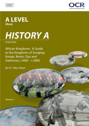 A Level History a African Kingdoms Ebook