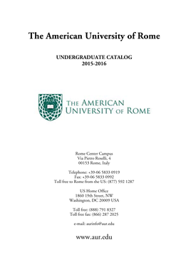 2015-2016 Undergraduate Catalog