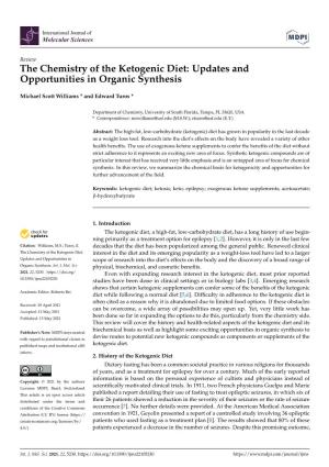 The Chemistry of the Ketogenic Diet: Updates and Opportunities in Organic Synthesis